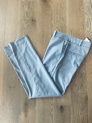 MANGO The Regular Trousers Pants Women Ankle Pockets Grey/Blue Size 4 • $19.99
