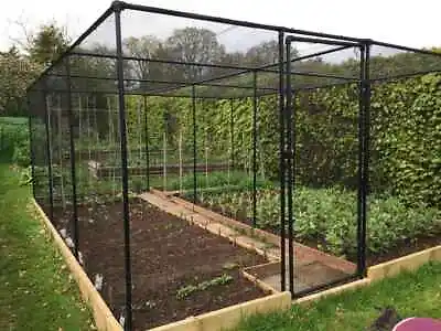 Premium Fruit & Vegetable Garden Cage Kits With Netting H: 1.9m  Black Aluminium • £843.52