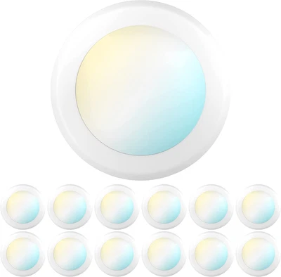 Sunco 12 Pack 5/6” LED Disk Lights Flush Mount Ceiling Light Fixture Recessed Se • £87.99