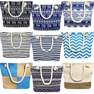 Summer Beach Tote Bag Holiday Print Pattern Shoulder Canvas  • £7.99