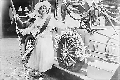 Poster Many Sizes; Actress And Singer Gaby Deslys (1881-1920) Next To Car • $160.11