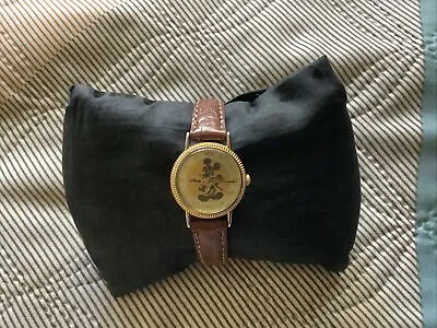 Disney Mickey Mouse Womens Watch Brown Leather Band • $16.99