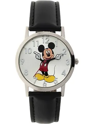 Disney MCKAQ16003 Unisex Classic Mickey Mouse Black Band Analog Watch • $21.99