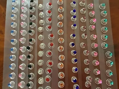 Hair Coils Springs Spiral Jewels Gems Diamante Wedding Prom Single Stone Pack 12 • £3.99