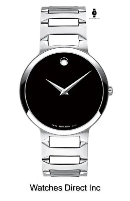 Brand New Movado Men’s Temo Black Dial Stainless Steel Watch 0607292 • $699