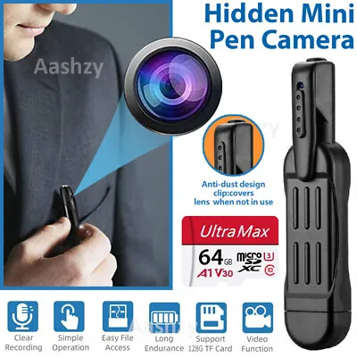 $19.99 • Buy Mini Pocket Pen Camera Hidden 1080P HD Video Recorder Body Portable Nanny Cam 