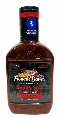 Famous Dave's Devil's Spit BBQ Sauce 19 Oz Daves Barbecue Sauce • £5.34