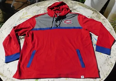 Fanatics & Nhl Size 2xl Mens Montreal Canadians Pullover Hoodie Red/ Gray • $15