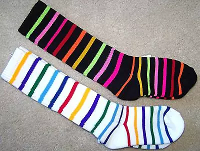 Girls CANDY STRIPE All SPORT Soccer Volleyball Softball SOCKS ~* NWT *~ • $5.90