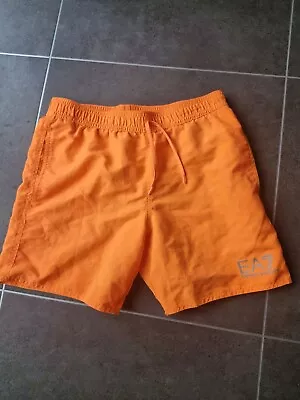 Boys Armani EA7 Fluorescent Orange Swim Shorts • £9.50