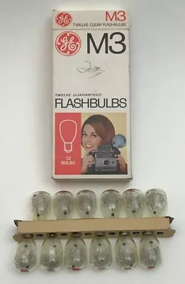 Vintage GE M3 Twelve Flashbulbs Camera Flash Bulbs  • $10.99