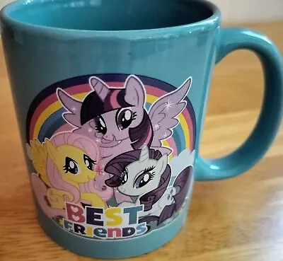 MY LITTLE PONY  Best Friends   Blue Ceramic Coffee Mug Tea Cup Hasbro 12 Oz • $9.99