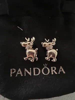 $50 • Buy Pandora Rose Gold Reindeer Sold Individually (1 Available)