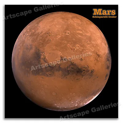 Mars - Schiaparelli Hemisphere - NASA / Space / Astronomy Poster - 24x24 • $22.95