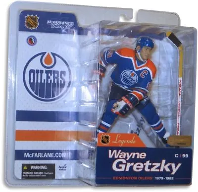 Wayne Gretzky McFarlane Legends Series 1 NIB Figure Edmonton Oilers Blue Jersey • $37.99