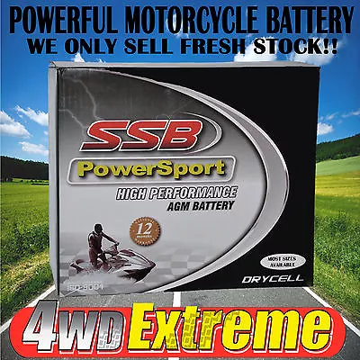 $119 • Buy Rtx20l-bs High Performance Agm Battery Jet Ski Sea Doo Bombardier Kawasaki