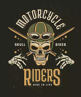 Motorcycle Skull Sticker • $3.20