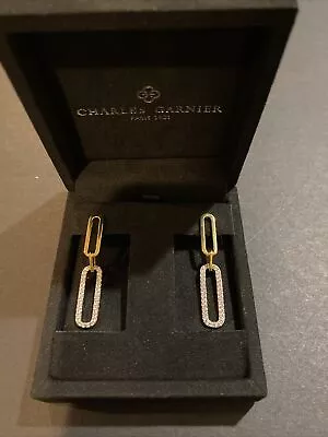 Charles Garnier Vermeil Sterling Silver CZ Dangle Earring • $115