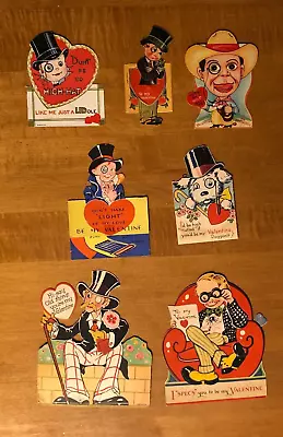 Vintage Lot Of 7 Charlie McCarthy Themed Valentine Cards - 1930s • $10