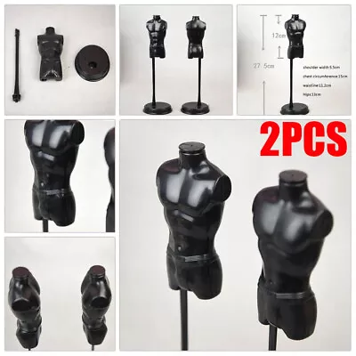 2PC 1/6 Mini Display Holder Support For Boy Doll Stand Clothes Mannequin Model- • $14.58