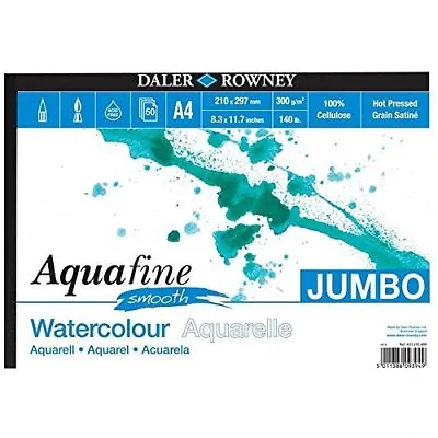 Daler Rowney - Jumbo Aquafine Smooth Watercolour Sketchbook - 300gsm - 50 Pages • £20.04