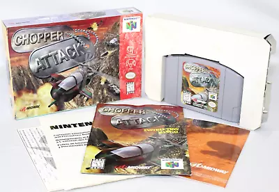 Chopper Attack N64 Complete CIB Very Good Condition W/ RARE Poster & Reg Card! • $49.99