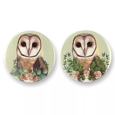 Owl Set Of 2 - 2.25 Inch Magnets For Fridge Kitchen Whiteboard Cute Magnets • $6.95