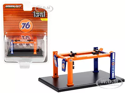 Adjustable Four-post Lift Union 76 Orange & Blue 1/64 Diecast Greenlight 16120 C • $4.49