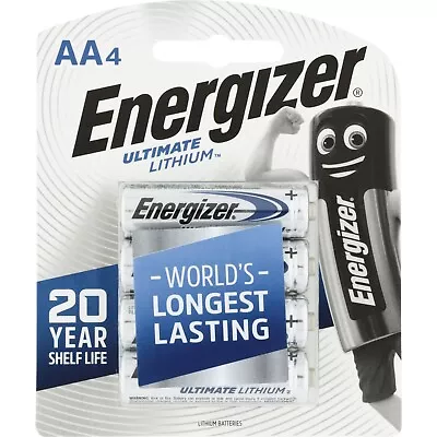 Energizer Ultimate Lithium AA Battery - 4 Pack • $34.95