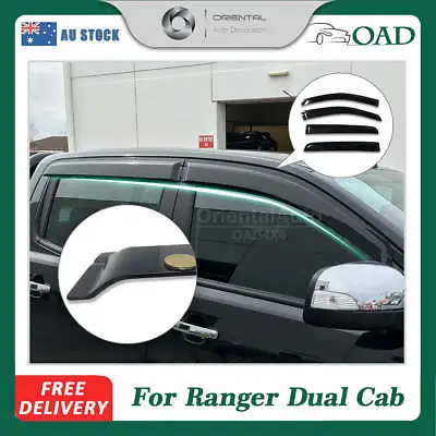 Injection Weather Shields Window Visors For Ford Ranger PX/ PX2/ PX3 2011-2022 • $67.50