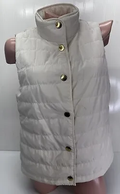 Michael Kors Woman Puffer Vest Jacket White Size Small Sleeveless • $20