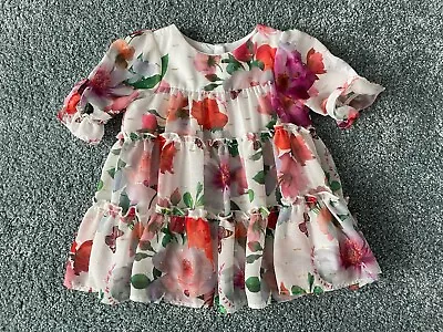 Ted Baker Baby Girl Floral Dress - 0-3 Months/62 Cm NWT • £10.90