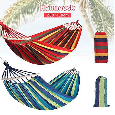 2-Person 450 LB Capacity Hammock With Premium Canvas Portable Camping Outdoor US • $21.99