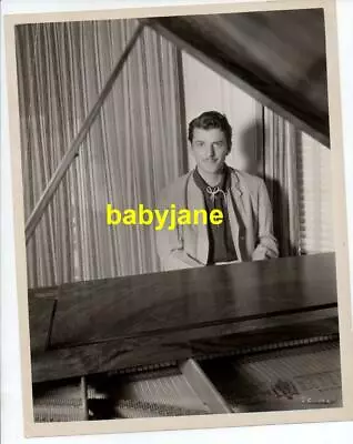 JOHN CARROLL ORIGINAL 8X10 PHOTO BY JOHN MIEHLE 1930's AT HIS PIANO IN HIS HOME • $24.99