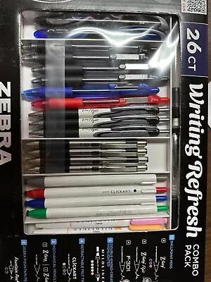 Zebra Writing Refresh Combo Pack Z-Grip F-301 Mildliner Fountain Pens 26 Count • $12.99