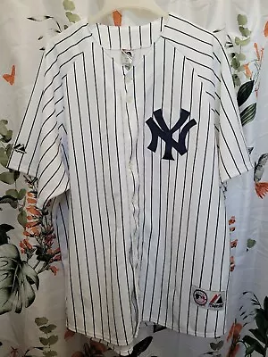 New York Yankees Majestic Mark Teixeira #25 2XL Jersey White Pinstripe • $40