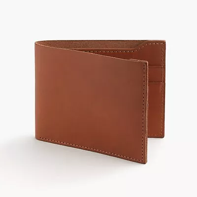 J.Crew Billfold Wallet In Italian Leather | Cognac | $65 • $39.99