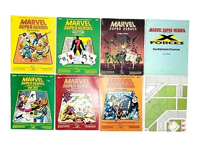 Marvel Super Heroes Advanced RPG Lot Judges Screen Map MH 1 & 2 Judges Book 1984 • $95