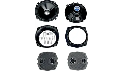 J&M Speakers Kit Pair 7.25  Waterproof High Performance Crossover Black Harley • $239.95