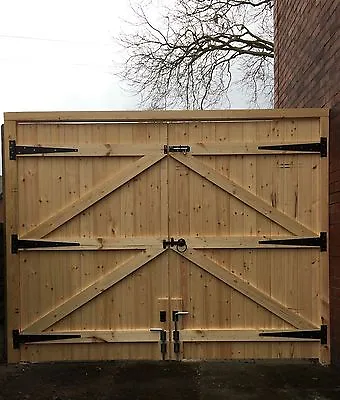 Wooden Driveway Gates Heavy Duty Gates! 5ft High Straight Top Free Hinges & Lock • £410