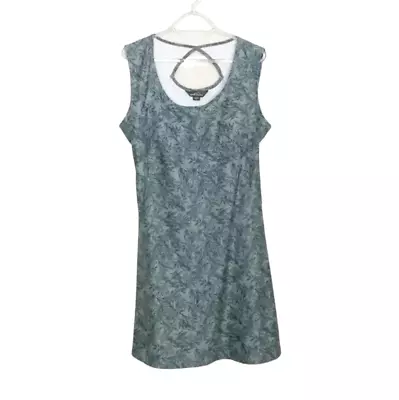 $19.86 • Buy Eddie Bauer Leaf Print Athletic Style Built-In Bra CoolMax Dress - Small