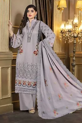 Kisayi Unstitched Designer Suit Pakistani Ladies 3 Piece Chiken Kari • £29.99
