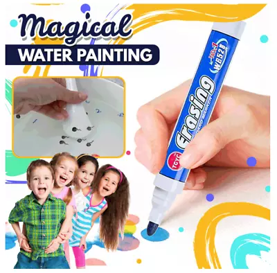 £2.39 • Buy 4 Colors Magical Water Painting Whiteboard Pen PVC Non-toxic Erasable 