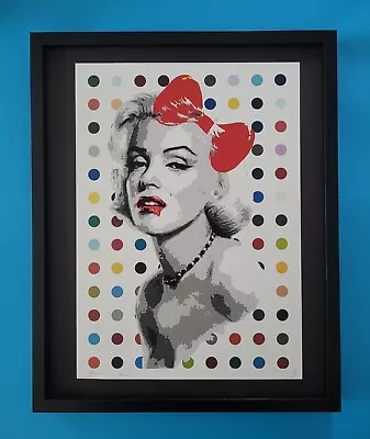 DEATH NYC Hand Signed LARGE Print Framed 16x20in COA MARILYN MONROE HIRST DOTS + • $295