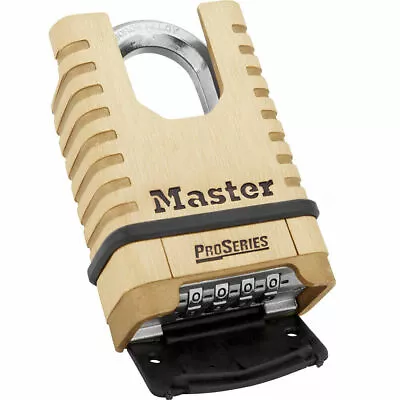 Master Lock 1177D Shrouded Brass ProSeries Resettable Combination Padlock • $33.54