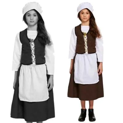 £9.95 • Buy Childrens Victorian Maid Book Day Fancy Dress Costume Age 7-9 Years U88 205