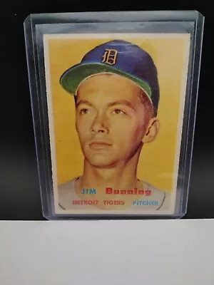 1957 Topps Jim Bunning RC #338 - Great Shape • $0.99