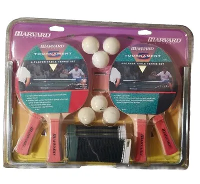 VTG Harvard Tournament 5 ~ 4 Player Table Tennis Set Ping Pong Paddles Balls Net • $59.95