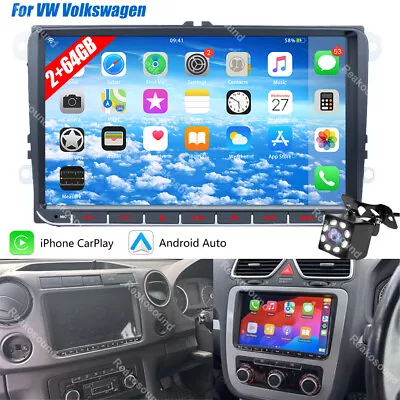 For VW Golf MK5 MK6 Passat Jetta Android 13 Apple Carplay Car Radio Stereo+CAM • $119.50