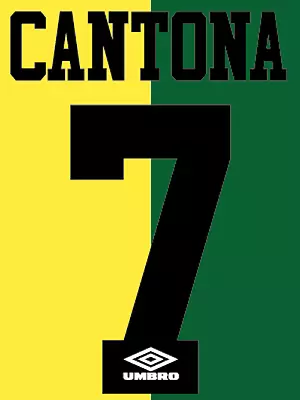 Manchester United Cantona Nameset Shirt Soccer Number Letter Heat Football NH • £12.50